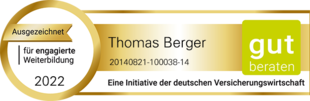 Ausgezeichnet für engagierte Weiterbildung 2022: Thomas Berger - Eine Initiative der deutschen Versicherungswirtschaft
